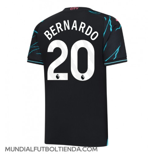 Camiseta Manchester City Bernardo Silva #20 Tercera Equipación Replica 2023-24 mangas cortas